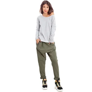 Felpa donna perline spalle CC-1202-1