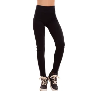Pantaloni donna leggings elastici F9395
